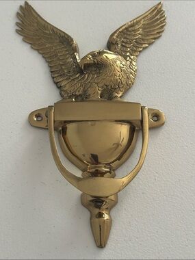 Vintage Solid brass door knocker eagle made in Japan